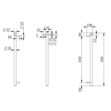 Load image into Gallery viewer, Round Vertical Electric Heated Towel Rack Single Bar (AQ)