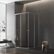 Load image into Gallery viewer, FRAMED CORNER DOUBLE SLIDING DOOR SHOWER SCREEN