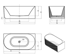 Load image into Gallery viewer, ATTICA HAVANA RIGHT CORNER FLUTED BATHTUB