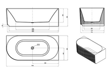 Load image into Gallery viewer, ATTICA HAVANA LEFT CORNER FLUTED BATHTUB