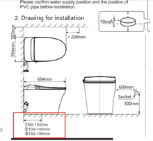 Load image into Gallery viewer, LESBOS BACK TO WALL SMART TOILET