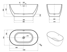 Load image into Gallery viewer, ATTICA MANOLO BATHTUB 1300 AND 1400 SIZE