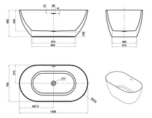 Load image into Gallery viewer, ATTICA MANOLO BATHTUB 1300 AND 1400 SIZE