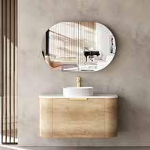 Load image into Gallery viewer, BONDI SATIN WHITE FLUTED 900X450X450 CURVE VANITY
