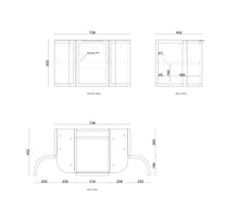 Load image into Gallery viewer, HAMPSHIRE 750MM CURVE VANITY