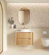 Load image into Gallery viewer, BYRON FLUTED 750MM WOODLAND OAK WALL HUNG VANITY