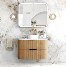 Load image into Gallery viewer, HAVANA 900MM FLUTED WALL HUNG CURVE VANITY