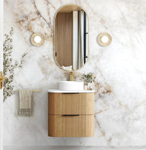 Load image into Gallery viewer, HAVANA 600MM FLUTED WALL HUNG CURVE VANITY