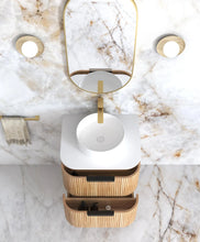 Load image into Gallery viewer, HAVANA 600MM FLUTED WALL HUNG CURVE VANITY