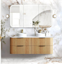 Load image into Gallery viewer, HAVANA 1500MM FLUTED WALL HUNG CURVE VANITY