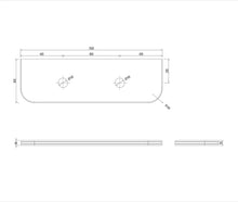 Load image into Gallery viewer, HAVANA 1500MM FLUTED WALL HUNG CURVE VANITY