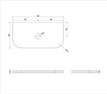 Load image into Gallery viewer, HAVANA 900MM FLUTED WALL HUNG CURVE VANITY