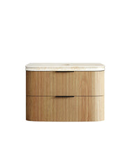 Load image into Gallery viewer, HAVANA 900MM FLUTED WALL HUNG CURVE VANITY