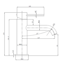 Load image into Gallery viewer, D-OTUS SLIMLINE BASIN MIXER CURVED SPOUT
