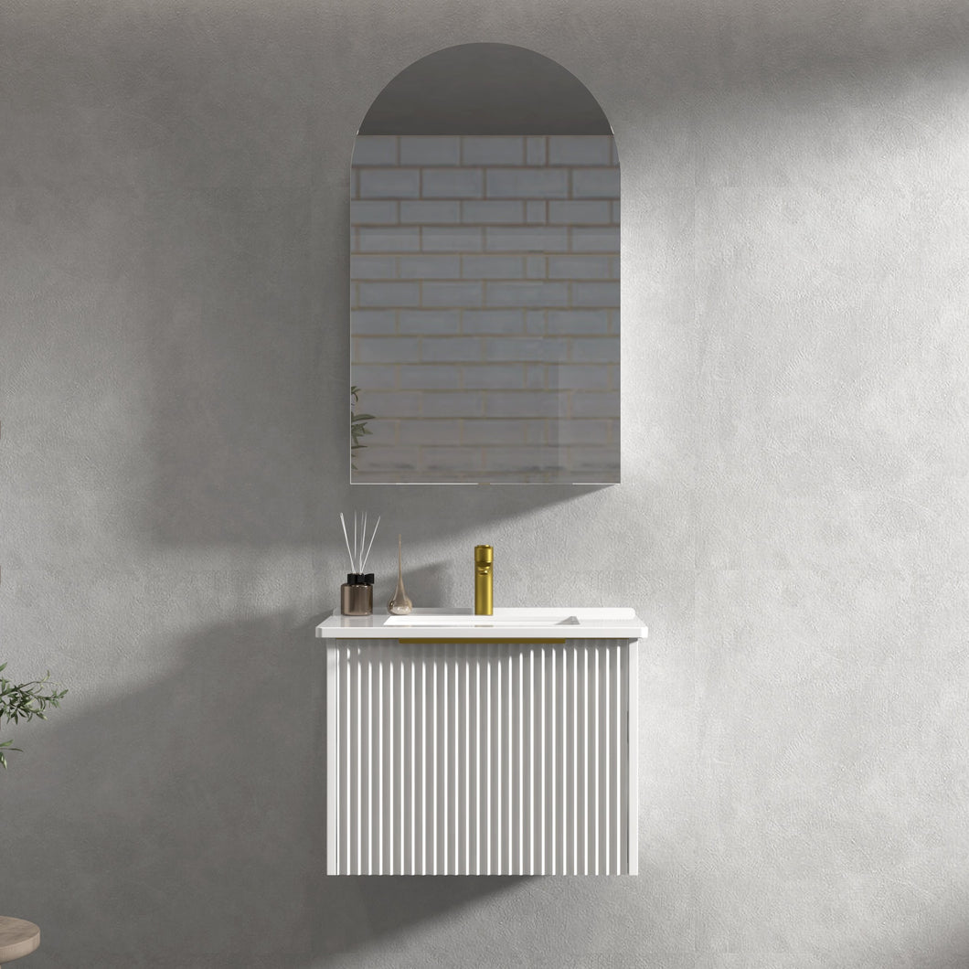 THENA WHITE 600MM WALL HUNG OR FREE-STANDING VANITY