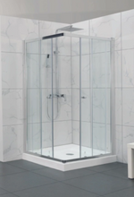 Load image into Gallery viewer, DOUBLE SLIDING FRAMED SHOWER SCREEN 735-1210MM - CHROME