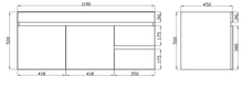 Load image into Gallery viewer, BERGE DARK GREY 1200MM WALL HUNG VAINTY