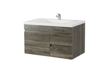 Load image into Gallery viewer, BERGE WHITE OAK 750MM WALL HUNG VANITY NARROW