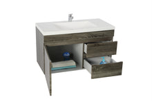 Load image into Gallery viewer, BERGE DARK GREY 750MM WALL HUNG VANITY NARROW