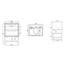 Load image into Gallery viewer, BYRON NATURAL OAK 600MM WALL HUNG VANITY