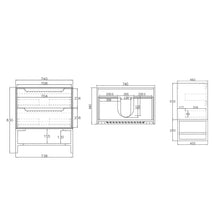 Load image into Gallery viewer, BYRON NATURAL OAK 750MM WALL HUNG VANITY