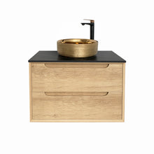 Load image into Gallery viewer, BYRON NATURAL OAK 600MM WALL HUNG VANITY