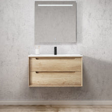 Load image into Gallery viewer, BYRON NATURAL OAK 900MM WALL HUNG VANITY