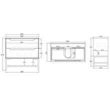 Load image into Gallery viewer, BYRON NATURAL OAK 900MM WALL HUNG VANITY