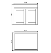 Load image into Gallery viewer, BOSTON WALL HUNG 600MM