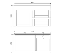 Load image into Gallery viewer, BOSTON WALL HUNG 900MM