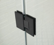 Load image into Gallery viewer, FRAMLESS SHOWER SCREEN L SHAPE BLACK