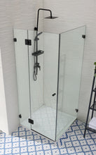 Load image into Gallery viewer, FRAMLESS SHOWER SCREEN L SHAPE BLACK