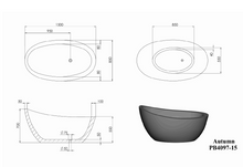 Load image into Gallery viewer, AUTUMN FREESTANDING STONE BATHTUB