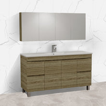 Load image into Gallery viewer, FOREST TIMBER 1500MM FREE-STANDING CURVE EDGE VANITY SINGLE BOWL
