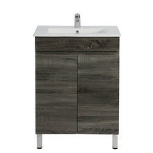Load image into Gallery viewer, BERGE WHITE OAK 600MM FREESTANDING VANITY