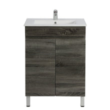 Load image into Gallery viewer, BERGE DARK GREY 600MM FREESTANDING VANITY NARROW
