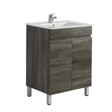 Load image into Gallery viewer, BERGE WHITE OAK 600MM FREESTANDING VANITY