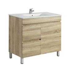 Load image into Gallery viewer, BERGE WHITE OAK 750MM FREESTANDING VANITY NARROW
