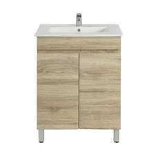 Load image into Gallery viewer, BERGE WHITE OAK 600MM FREESTANDING VANITY NARROW