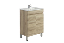 Load image into Gallery viewer, BERGE WHITE OAK 600MM FREESTANDING VANITY NARROW