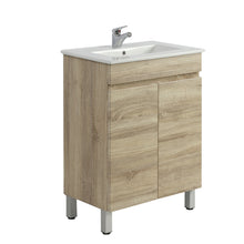 Load image into Gallery viewer, BERGE WHITE OAK 600MM FREESTANDING VANITY