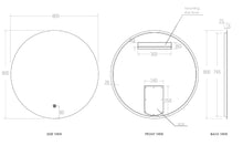 Load image into Gallery viewer, BONDI LED FRAMELESS MIRROR 800 LED-R800
