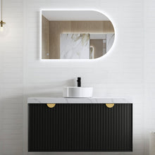 Load image into Gallery viewer, MARLO MATTE BLACK 1200MM WALL HUNG VANITY