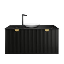 Load image into Gallery viewer, MARLO MATTE BLACK 1200MM WALL HUNG VANITY