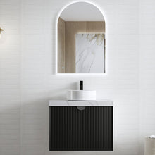 Load image into Gallery viewer, MARLO MATTE BLACK 750MM WALL HUNG VANITY