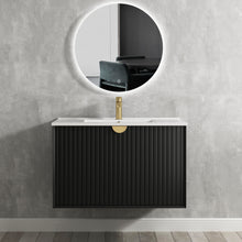 Load image into Gallery viewer, MARLO MATTE BLACK 750MM WALL HUNG VANITY
