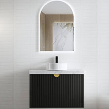Load image into Gallery viewer, MARLO MATTE BLACK 900MM WALL HUNG VANITY