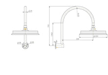 Load image into Gallery viewer, MONTPELLIER SHOWER ARM WITH SHOWER HEAD