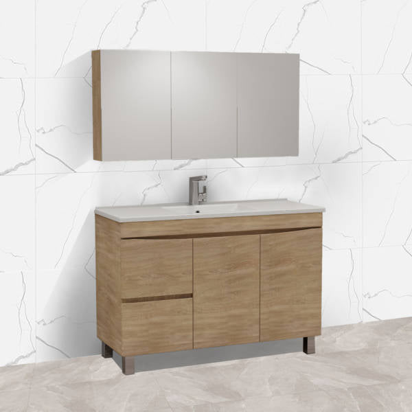 FOREST TIMBER 1200MM FREE-STANDING CURVE EDGE VANITY SINGLE BOWL