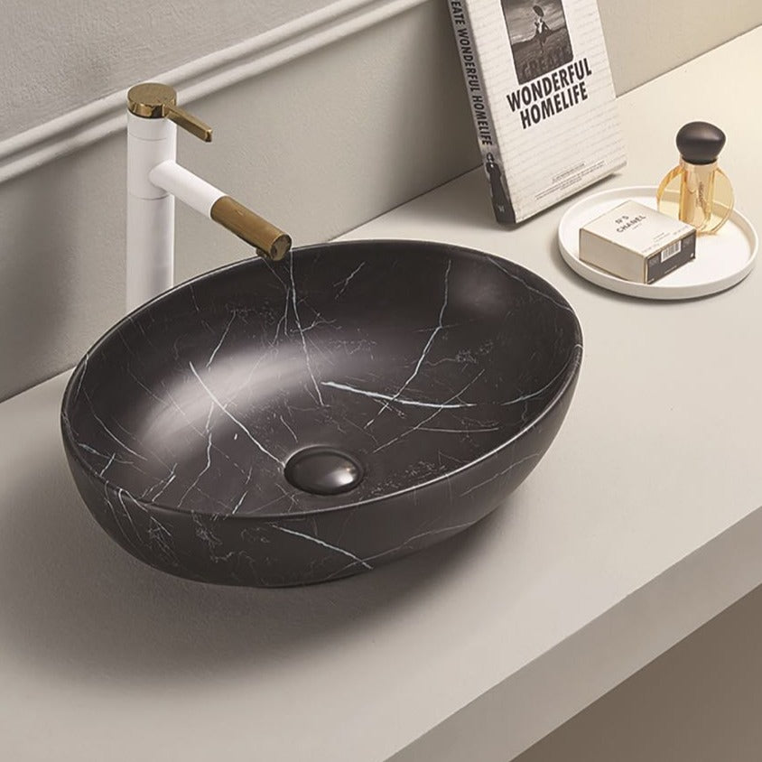 BLACK MARBLE BASIN 520 X 395 X 130 PA5239MBM Deco Tiles And Bathroom black-marble-basin-520-x-395-x-130-pa5239mbm-deco-tiles-and-bathroom